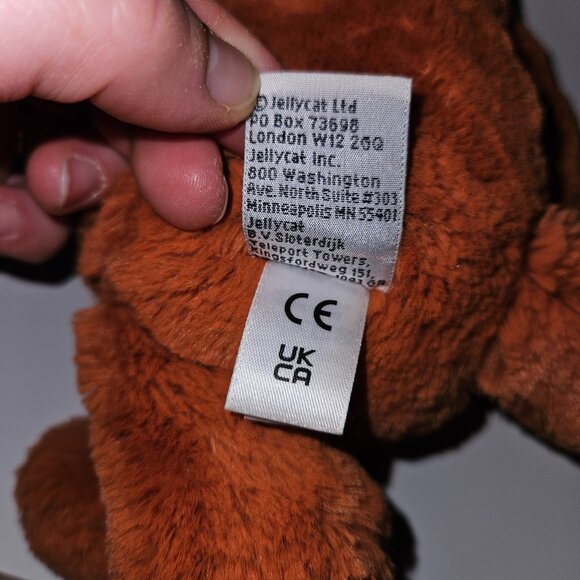 Jellycat London Bashful Fox Plush Lovey 12" Stuffed Animal Toy Bean Bag Bottom - Picture 6 of 7